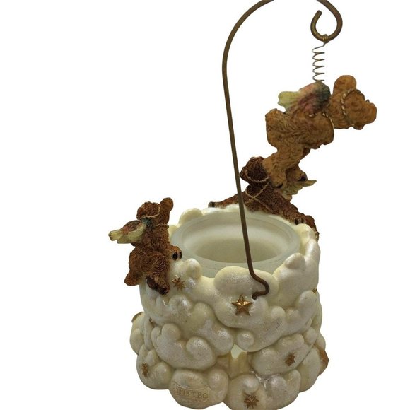 Boyds Angel Votive Candle Holder Teddy Bear Clarence Angelica Ariel Wings Gift - Picture 8 of 9